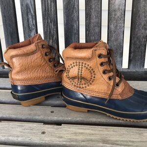 Lucky Brand Duck Boots with Peace Sign Rivets